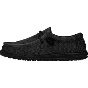 imageHey Dude Mens Wally Stretch Sox SlipOn Loafer ShoeTotal Black