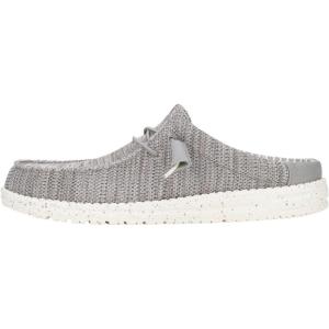 imageHEYDUDE Mens Wally Slip Stretch Sox  Lightweight SlipOn Loafers  Comfortable Mens Mule Shoes for Travel ampamp Everyday WearGranite Grey