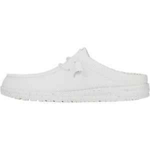 imageHEYDUDE Mens Wally Slip Stretch Sox  Lightweight SlipOn Loafers  Comfortable Mens Mule Shoes for Travel ampamp Everyday WearWhite