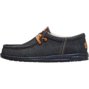 imageHEYDUDE Wally Funk Denim Mens SlipOn Casual Loafers  Lightweight Comfortable Shoes for Everyday WearBlack