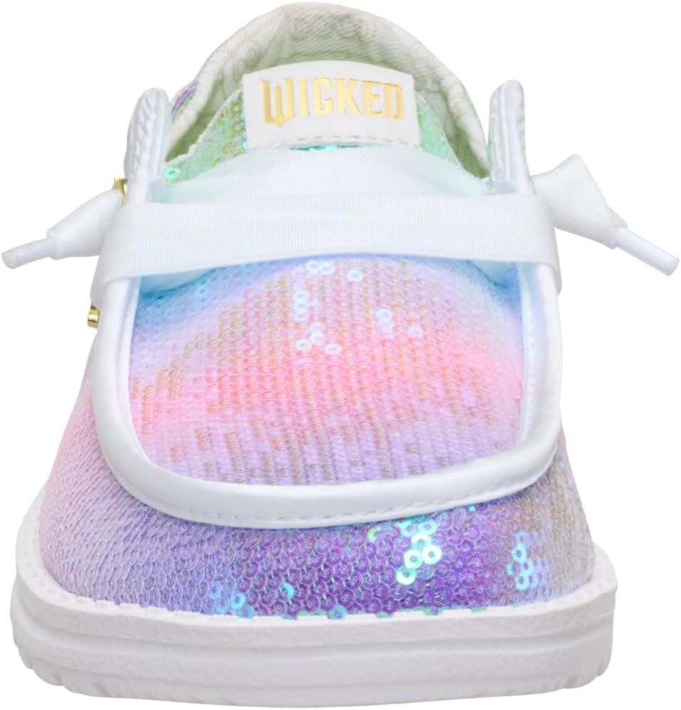 imageHEYDUDE Womens Wendy Wicked  Lightweight SlipOn Womens Loafers with Removable Charm AnkletPink MultiWhite