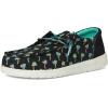 imageHEYDUDE Boys Wally Funk Tropical Palm Little Big Kid LoaferBlackMulti