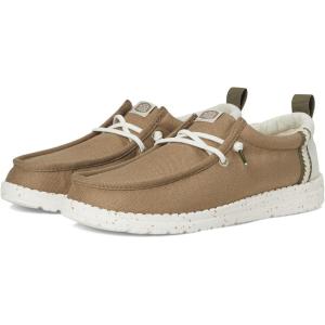 imageHEYDUDE Boys Wally Summer Linen Little KidBig KidTimberSilver Birch