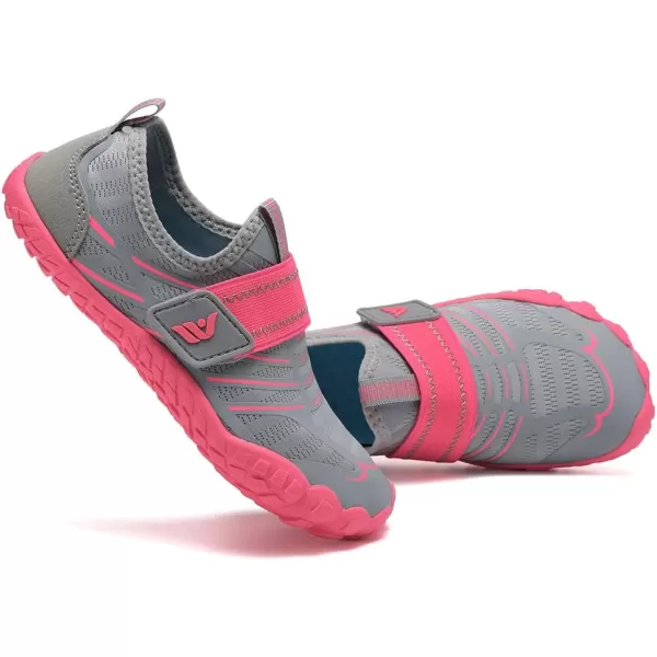 CIOR Boys ampamp Girls Water Shoes Sports Aqua Athletic Sneakers Lightweight Sport ShoesToddlerLittle KidBig Kid01greypink