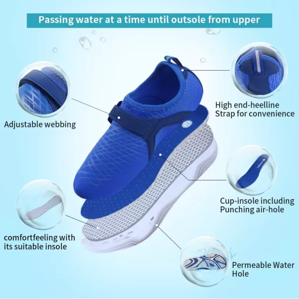 CIOR Kids Water Shoes Boys ampamp Girls Lightweight Sport Shoes Aqua Athletic ToddlerLittle KidBig KidWblue