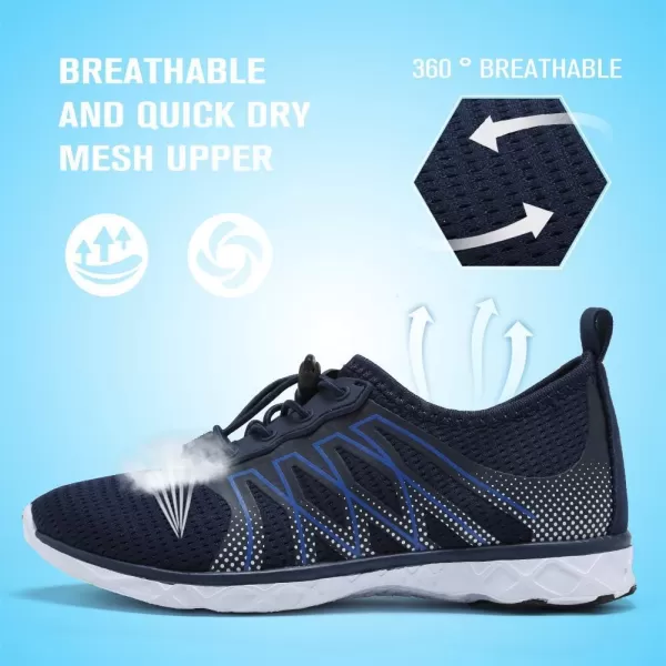 CIOR Kids Water Shoes Boys ampamp Girls Sports Aqua Athletic Sneakers Lightweight Sport ShoesLittle KidBig Kid5navy