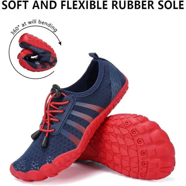 CIOR Boys amp Girls Water Shoes Sports Aqua Athletic Sneakers Lightweight Sport ShoesToddlerLittle KidBig Kid04navyred