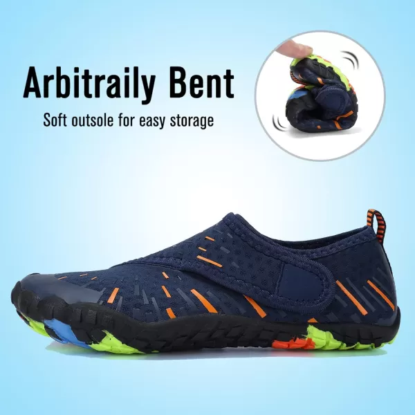 CIOR Kids Boys amp Girls Water Shoes Sports Aqua Athletic Sneakers Lightweight Sport Fast Dry ShoesToddlerLittle KidBig Kid11navyorange