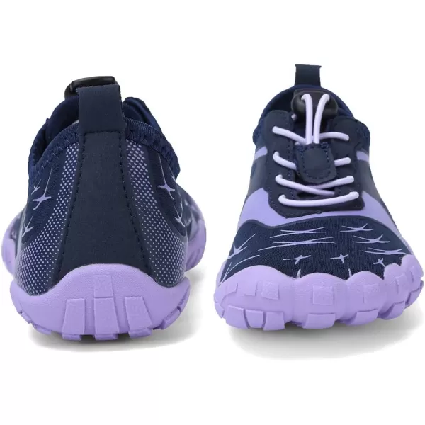 CIOR Kids Boys amp Girls Water Shoes Sports Aqua Athletic Sneakers Lightweight Sport Fast Dry ShoesToddlerLittle KidBig Kid13navypurple