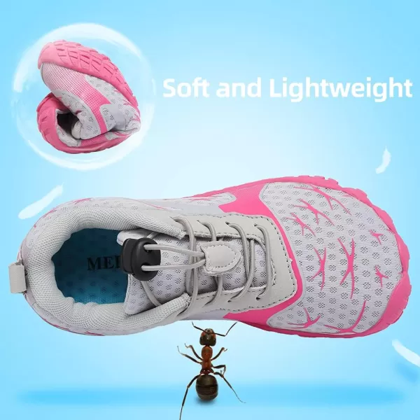 CIOR Kids Sneakers Boys Girls Lightweight Sport Shoes for Running Walking Water ShoesGraypink