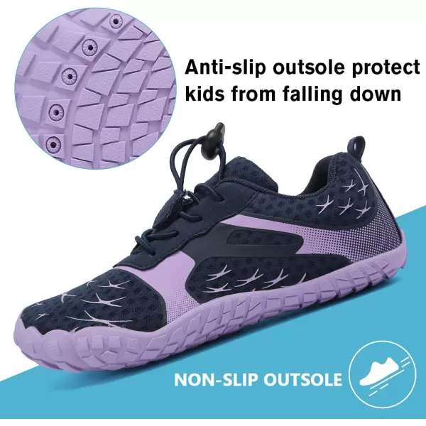 CIOR Kids Sneakers Boys Girls Lightweight Sport Shoes for Running Walking Water ShoesNavypurple