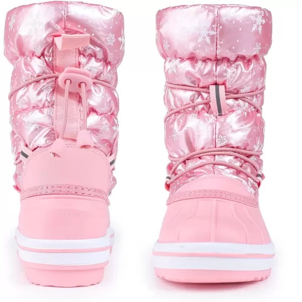 CIOR Kids Snow Boots Girls Boys Outdoor Boots Waterproof for Toddler Warm Boots with Fur Lined ToddlerLittle Kids579pink