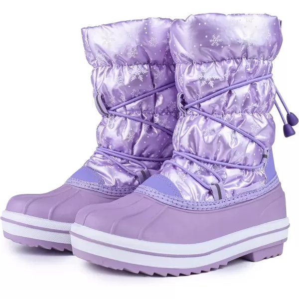 CIOR Kids Snow Boots Girls Boys Outdoor Boots Waterproof for Toddler Warm Boots with Fur Lined ToddlerLittle Kids579purple