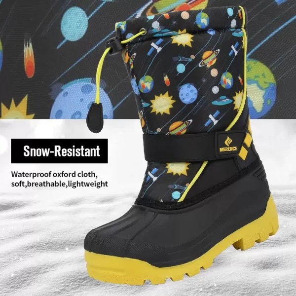 CIOR Kids Snow Boots for Boys Girls Toddler Winter Outdoor Boots Waterproof with Fur LinedToddlerLittle KidsBig Kid21space Yellow