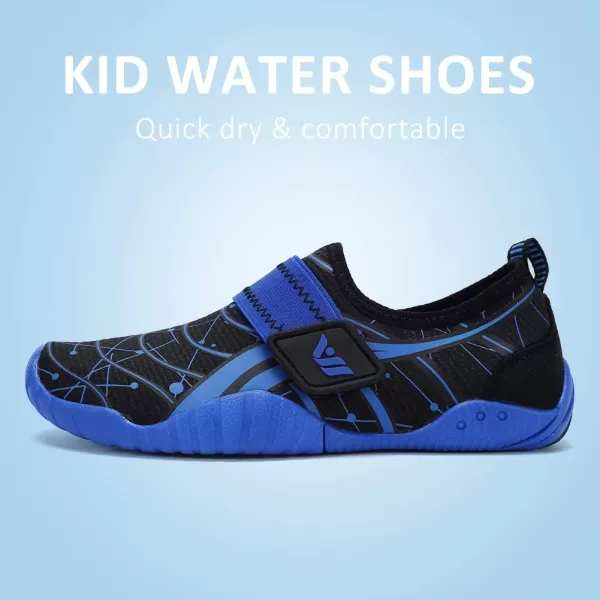 CIOR Kids Toddler Water Shoes Lightweight Boys and Girls Aqua Beach Sneakers ToddlerLittle KidBig Kid02blue