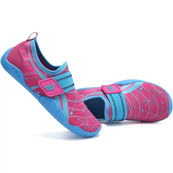 CIOR Kids Toddler Water Shoes Lightweight Boys and Girls Aqua Beach Sneakers ToddlerLittle KidBig Kid02pinkblue