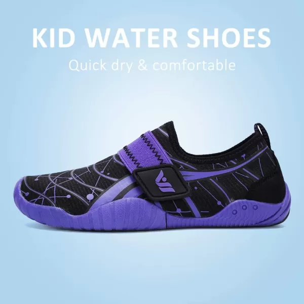 CIOR Kids Toddler Water Shoes Lightweight Boys and Girls Aqua Beach Sneakers ToddlerLittle KidBig Kid02purple