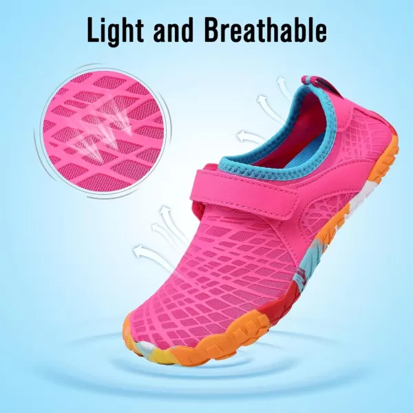 CIOR Kids Water Shoes Boys amp Girls Lightweight Sport Shoes Aqua Athletic ToddlerLittle KidBig Kid625rosered