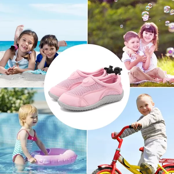 CIOR Toddler Kid Water Shoes Aqua Shoe Swimming Pool Beach Sports Athletic Shoes for Girls and BoysClassic20lightpink