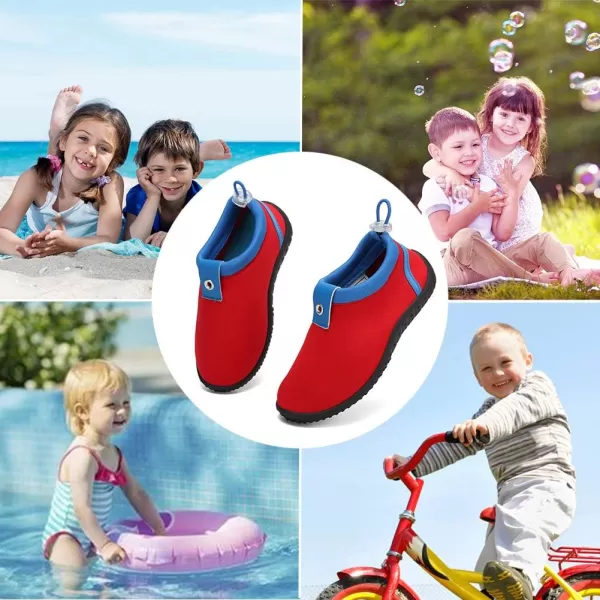 CIOR Toddler Kid Water Shoes Aqua Shoe Swimming Pool Beach Sports Athletic Shoes for Girls and BoysClassicred