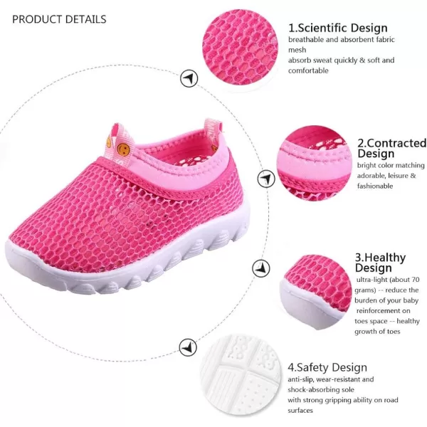 CIOR Toddler Kids Water Shoes Breathable Mesh Running Sneakers Sandals for Boys Girls Running Pool Beach U120STWXTPink26CIOR Toddler Kids Water Shoes Breathable Mesh Running Sneakers Sandals for Boys Girls Running Pool Beach U120STWXTPink26