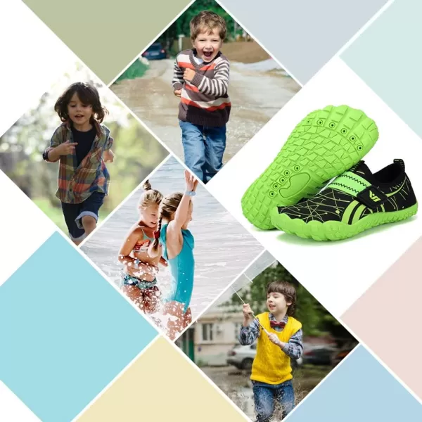 CIOR Water Shoes for Kids Boy amp Girls Water Shoes Quick Drying Sports Aqua Athletic Sneakers Lightweight Sport Shoes2grass Green