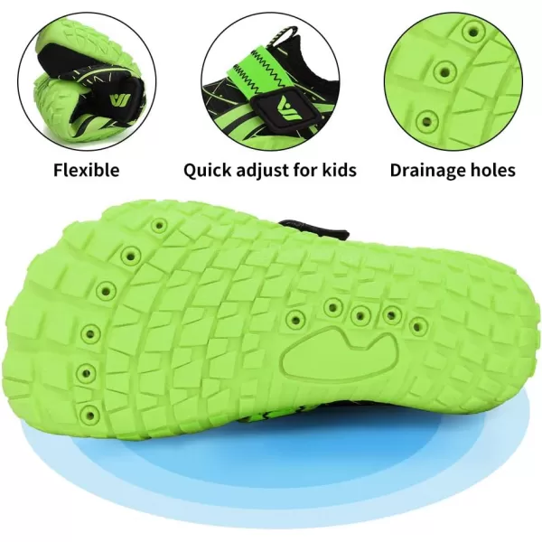 CIOR Water Shoes for Kids Boy amp Girls Water Shoes Quick Drying Sports Aqua Athletic Sneakers Lightweight Sport Shoes2grass Green