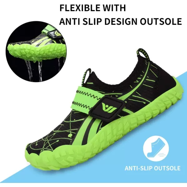 CIOR Water Shoes for Kids Boy amp Girls Water Shoes Quick Drying Sports Aqua Athletic Sneakers Lightweight Sport Shoes2grass Green