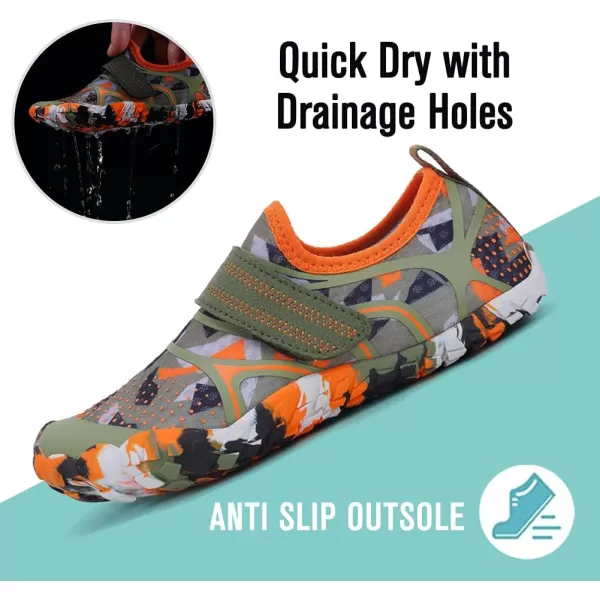 CIOR Water Shoes for Kids Boy amp Girls Water Shoes Quick Drying Sports Aqua Athletic Sneakers Lightweight Sport Shoes2orange