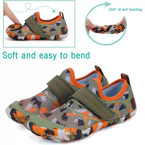 CIOR Water Shoes for Kids Boy amp Girls Water Shoes Quick Drying Sports Aqua Athletic Sneakers Lightweight Sport Shoes2orange