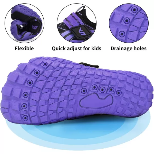 CIOR Water Shoes for Kids Boy amp Girls Water Shoes Quick Drying Sports Aqua Athletic Sneakers Lightweight Sport Shoes2purple