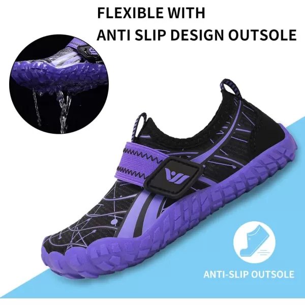 CIOR Water Shoes for Kids Boy amp Girls Water Shoes Quick Drying Sports Aqua Athletic Sneakers Lightweight Sport Shoes2purple