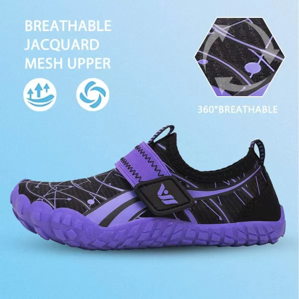 CIOR Water Shoes for Kids Boy amp Girls Water Shoes Quick Drying Sports Aqua Athletic Sneakers Lightweight Sport Shoes2purple