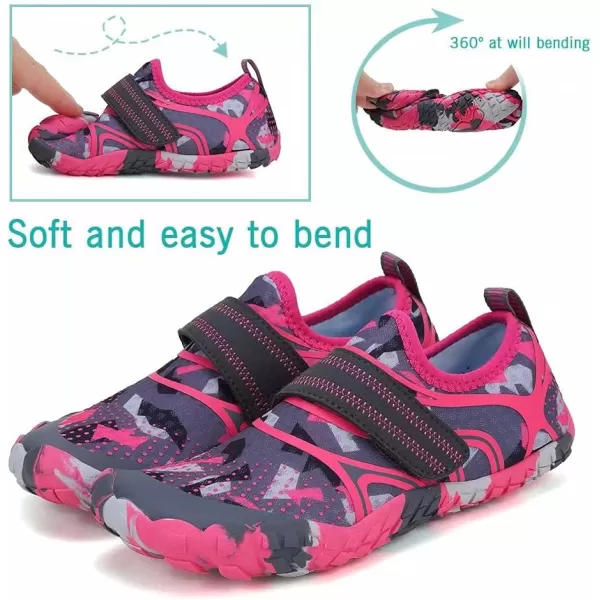 CIOR Water Shoes for Kids Boy amp Girls Water Shoes Quick Drying Sports Aqua Athletic Sneakers Lightweight Sport Shoes2rose