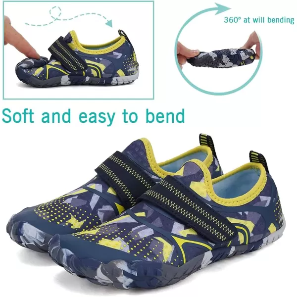 CIOR Water Shoes for Kids Boy amp Girls Water Shoes Quick Drying Sports Aqua Athletic Sneakers Lightweight Sport Shoes2yellow