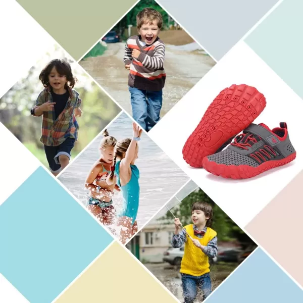 CIOR Water Shoes for Kids Boy amp Girls Water Shoes Quick Drying Sports Aqua Athletic Sneakers Lightweight Sport Shoes3red