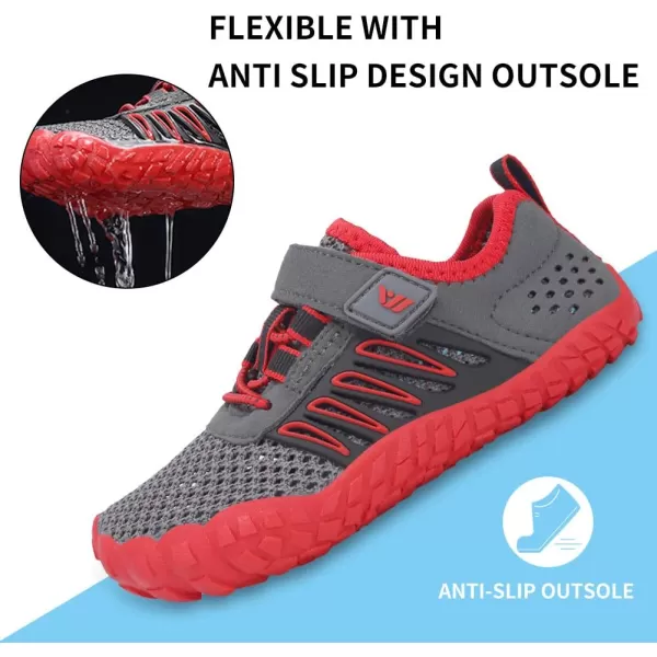 CIOR Water Shoes for Kids Boy amp Girls Water Shoes Quick Drying Sports Aqua Athletic Sneakers Lightweight Sport Shoes3red