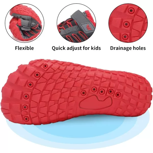 CIOR Water Shoes for Kids Boy amp Girls Water Shoes Quick Drying Sports Aqua Athletic Sneakers Lightweight Sport Shoes3red