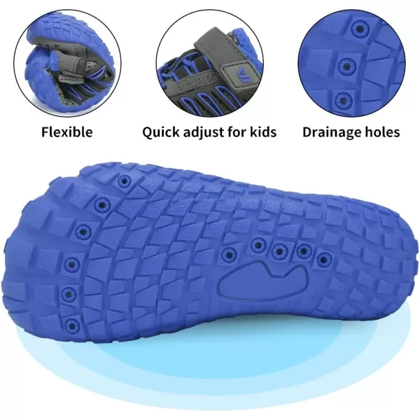 CIOR Water Shoes for Kids Boy amp Girls Water Shoes Quick Drying Sports Aqua Athletic Sneakers Lightweight Sport Shoes3royal Blue