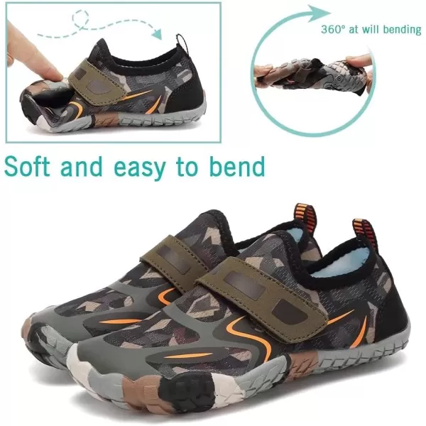 CIOR Water Shoes for Kids Boy amp Girls Water Shoes Quick Drying Sports Aqua Athletic Sneakers Lightweight Sport ShoesArmygreen