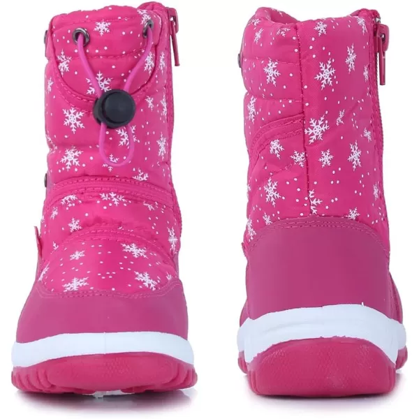 CIOR Winter Snow Boots for Boy and Girl Outdoor Waterproof with Fur LinedToddlerLittle Kids14pink