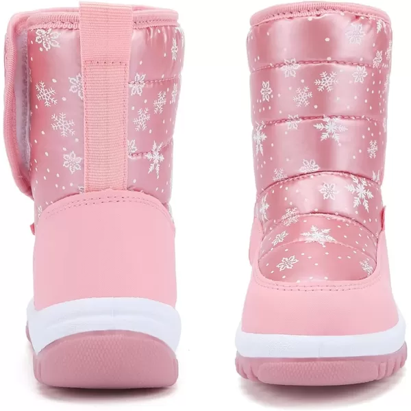 CIOR Winter Snow Boots for Boy and Girl Outdoor Waterproof with Fur LinedToddlerLittle Kids21snow Pink