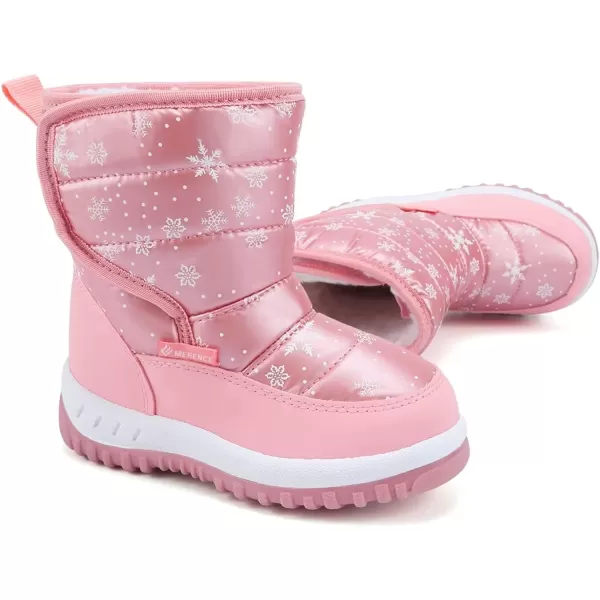 CIOR Winter Snow Boots for Boy and Girl Outdoor Waterproof with Fur LinedToddlerLittle Kids21snow Pink