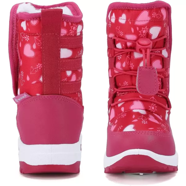 CIOR Winter Snow Boots for Boy and Girl Outdoor Waterproof with Fur LinedToddlerLittle Kids580rosered