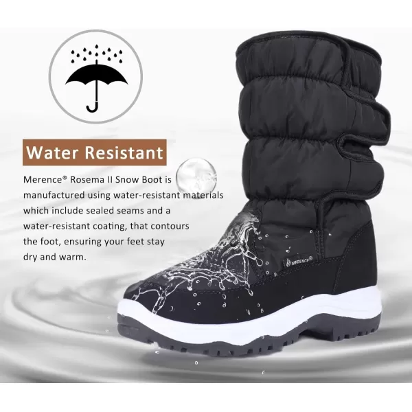 CIOR Womens Snow Boots Winter II WaterResistant Fur Lined Frosty Warm AntiSlip BootBuckle Black