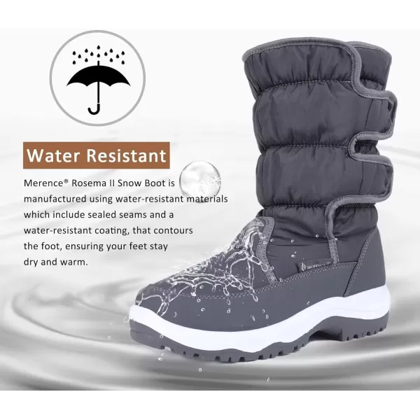 CIOR Womens Snow Boots Winter II WaterResistant Fur Lined Frosty Warm AntiSlip BootGraybuckle