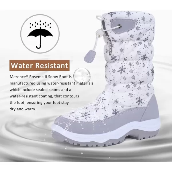 CIOR Womens Snow Boots Winter II WaterResistant Fur Lined Frosty Warm AntiSlip BootSnow White