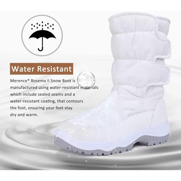 CIOR Womens Snow Boots Winter II WaterResistant Fur Lined Frosty Warm AntiSlip BootWhitebuckle