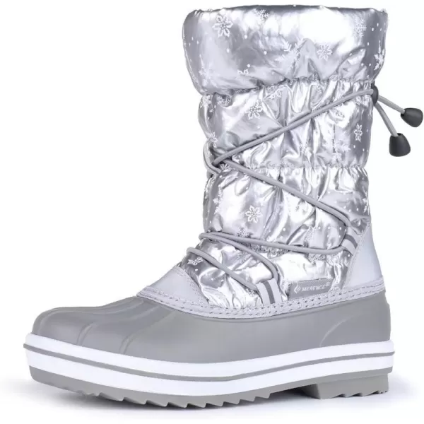 CIOR Kids Snow Boots Girls Boys Outdoor Boots Waterproof for Toddler Warm Boots with Fur Lined ToddlerLittle Kids579silver