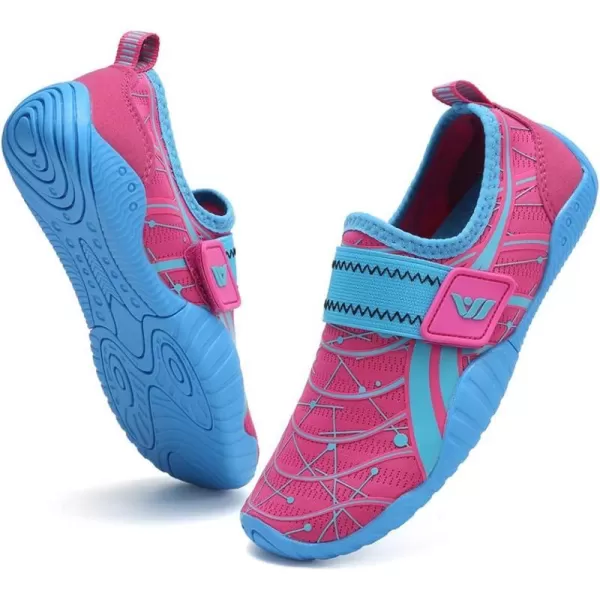 CIOR Kids Toddler Water Shoes Lightweight Boys and Girls Aqua Beach Sneakers ToddlerLittle KidBig Kid02pinkblue